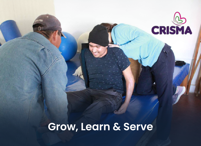 CRISMA physical therapy internship program with undergraduates working alongside healthcare professionals.