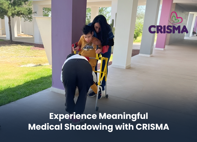 International students in CRISMA medical shadowing internships, observing healthcare professionals