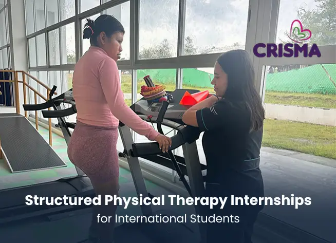Pre-PT student participating in supervised physical therapy session