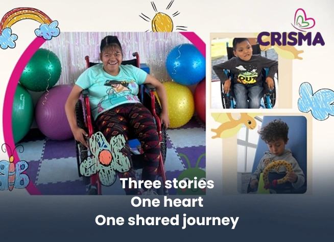 Children receiving rehabilitation therapy at CRISMA, representing child sponsorship and pediatric rehabilitation support in Mexico