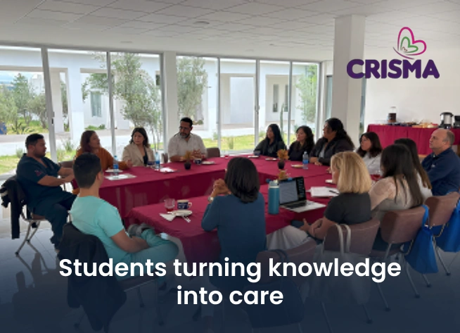 UC Irvine students conducting a health education activity at CRISMA.